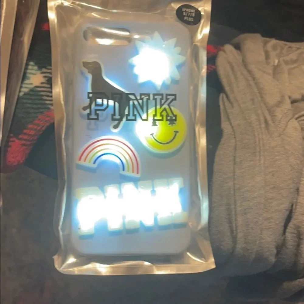 HTF light up iPhone phone case vs PINK